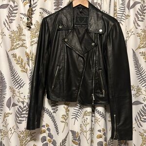 BOD & CHRISTENSEN Black leather XL jacket.